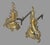 Pair Antique French Rococo Baroque Style Gilt Metal Fireplace Andirons Chenets In very nice original condition showing...