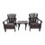 1940s Adirondack Chairs & Table -Three Piece Set For Sale