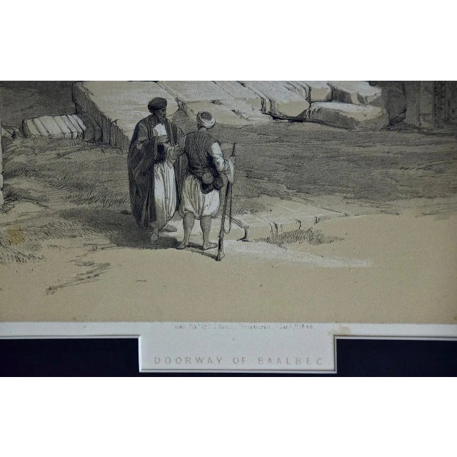 "The Doorway of Baalbec": A David Roberts ' 19th Century Hand Colored Lithograph, 1849 For Sale In San Francisco - Image 6 of 7