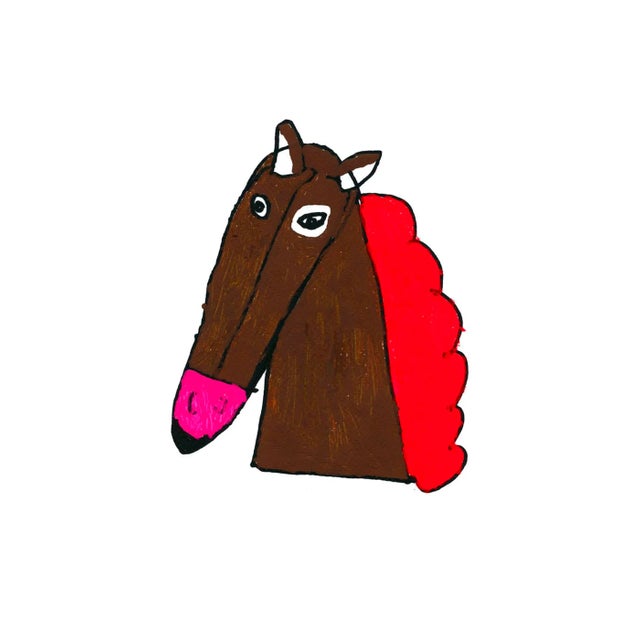 Outsider Art “J. Hunter’s Horse” Giclee Print - For Sale