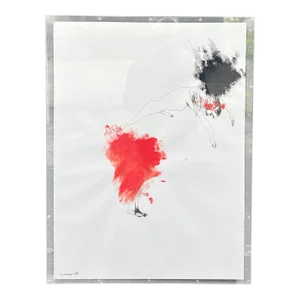 Original Hafftka Expressionist Painting and Ink on Paper