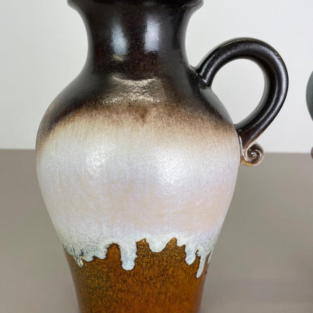 Fat Lava Pottery Vases from Scheurich, Germany, 1970s, Set of 2 For Sale - Image 6 of 18