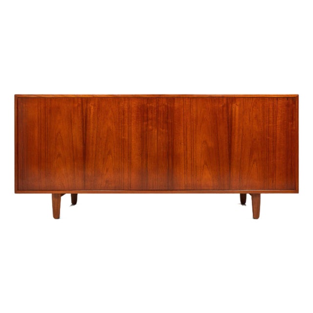 Restored Danish Mid-Century Modern Credenza / Sideboard in Teak by Svend A. Madsen for Falster Mobelfabrik, Denmark, 1960s For Sale