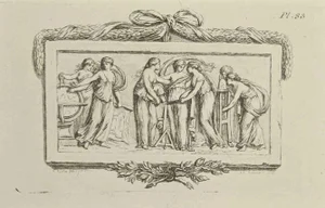 Nicholas Cochin, The Muses, Etching, 1755