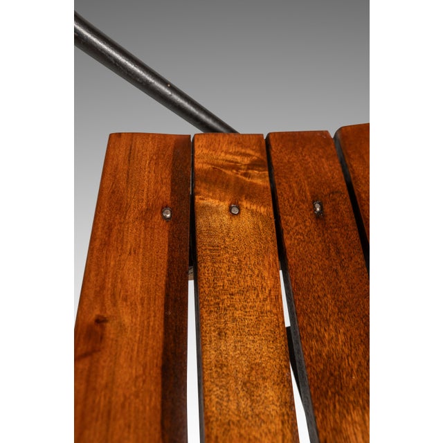 Set of Three ( 3 ) MCM Wrought Iron Bar Stools in Maple & Raffia Rope for Attributed to Arthur Umanoff for Raymor, Usa, C. 1960s For Sale - Image 13 of 18