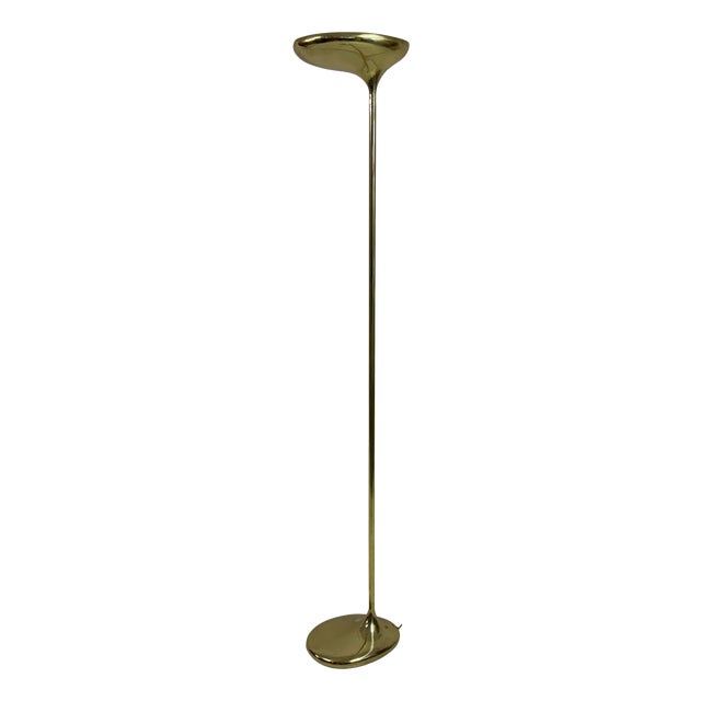 Italian Sculptural Brass Floor Lamp from Santoni, 1970s For Sale