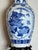 Late 20th Century Large 19" Chinese Blue & White Porcelain Peacock Vase & Carved Wood Stand For Sale - Image 9 of 9