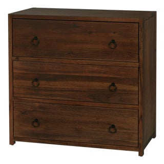 Lark 34 in. W Rectangular Wood 3 Drawer Dresser, Walnut For Sale