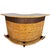 This beautifully restored, Large 68" wide stacked rattan curved Mid-century dry bar. The bar has two shelves along the...