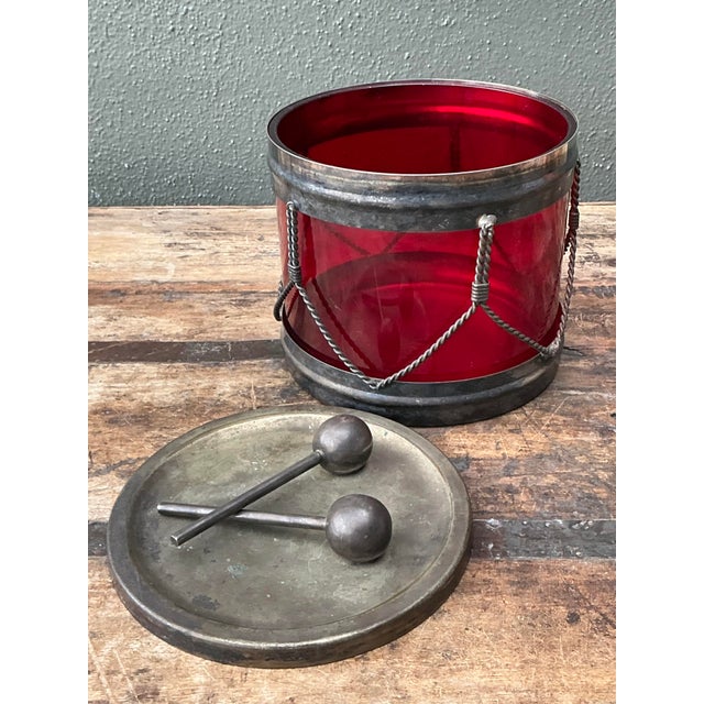 Exuding a sense of whimsical regimental charm, this vintage lidded jar is masterfully designed in the likeness of a...