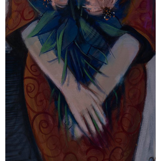 Charles Levier (1920-2003) "Les Parisiennes" Oil Painting on Canvas For Sale - Image 4 of 8