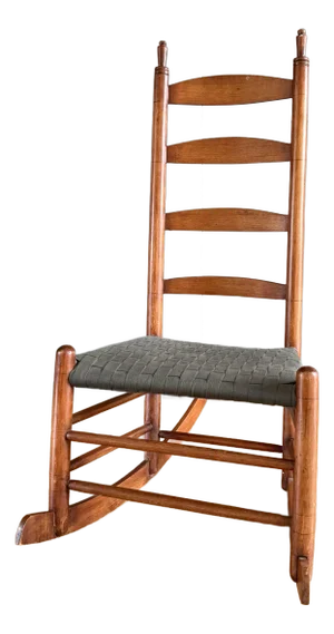 Antique Shaker Ladder Back Rocking Chair