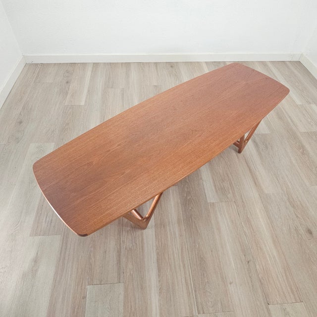 Kurt Østervig Model 206 Surfboard Coffee Table 67.5", Denmark For Sale - Image 17 of 18