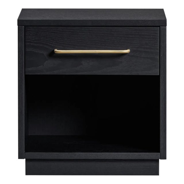 Marlow Black Wood Nightstand For Sale - Image 10 of 10
