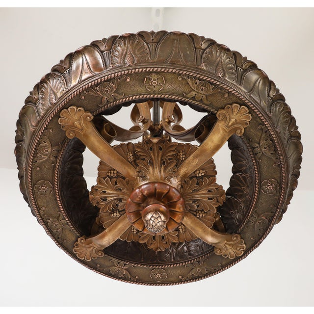 1930's French Bronze Chandelier For Sale - Image 17 of 18