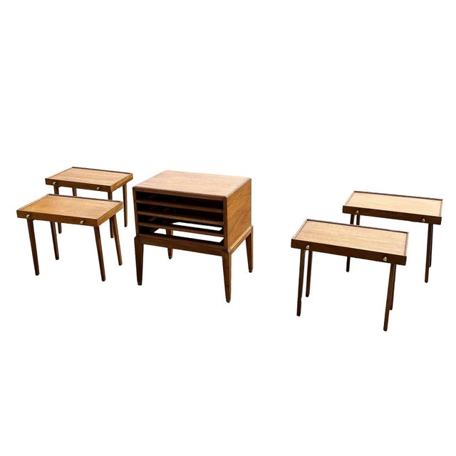 1950s Danish Modern Mahogany Chest of 4 Side Table Stands by Frits Henningsen, Attributed For Sale - Image 14 of 14