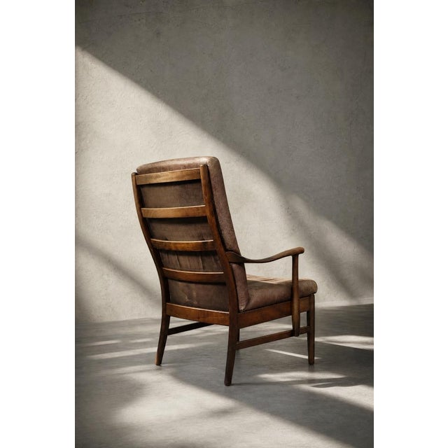 Vintage Danish High Chair in Beech and Brown Leather from Farstrup Møbler, 1970s For Sale - Image 6 of 18