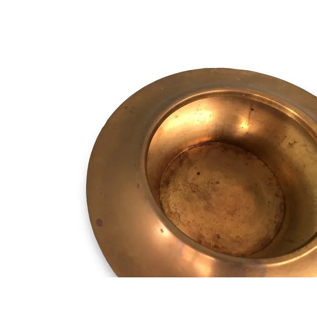 Metal Italian Caspó in Brass Cachepot by Celestial Gallinaro, 1950s For Sale - Image 7 of 13