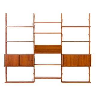 Mid-Century Modern Scandinavian Teak Wall Unit by Poul Cadovius, 1970s For Sale
