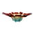 1960s Mid-Century Italian Murano Sommerso Art Glass Splash Bowl Centerpiece For Sale