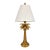 Vintage Hollywood Regency Gilt Palm Tree Table Lamp With Pleated Shade For Sale