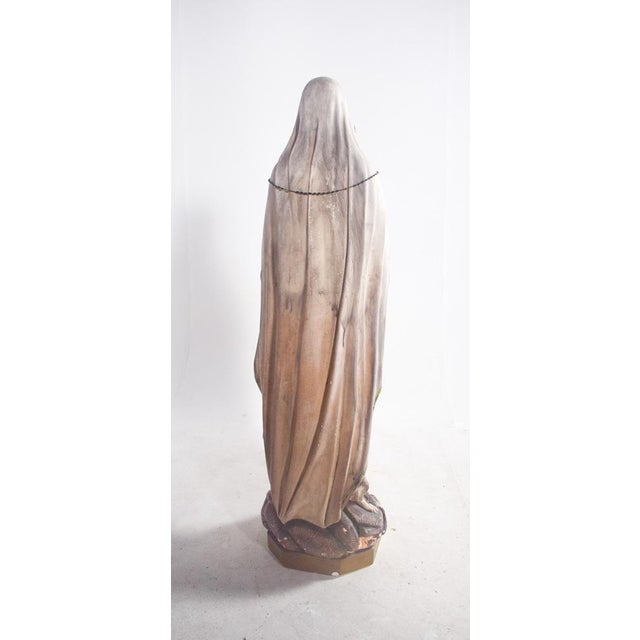 Figure of Our Lady of Lourdes in Ceramic, 1890 For Sale - Image 9 of 10