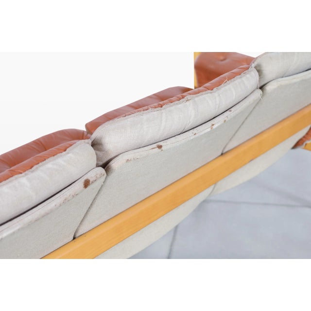 Scandinavian Modern Tufted Leather 'Irevik' Sofa by Kjell Nordin for Ikea, 1980s For Sale - Image 10 of 11