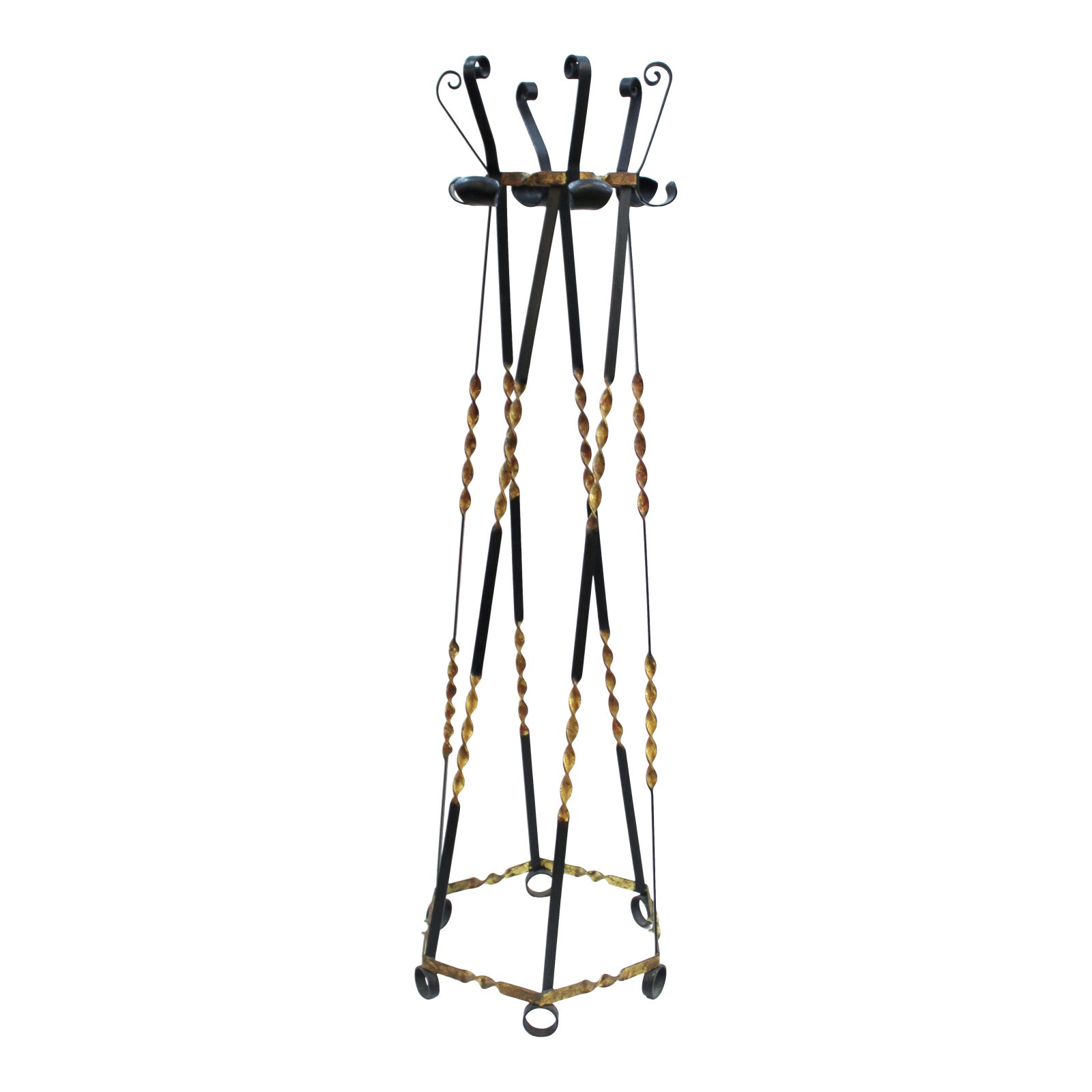 MidCentury Wrought Iron Coat Rack Chairish