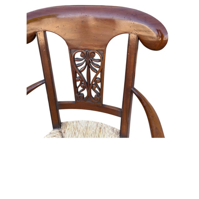 1960s Italian Style Provincial Dining Chairs Set of 8 For Sale - Image 5 of 5
