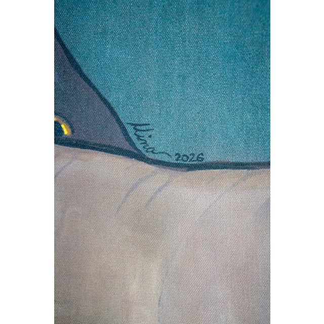 Brown Limited Edition Contemporary Hand-Painted Artist-Made Bar Cabinet For Sale - Image 8 of 10
