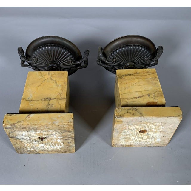 Charles X Style Mantelpiece Set with Horse Clock and Pair of Casseroles For Sale - Image 10 of 12