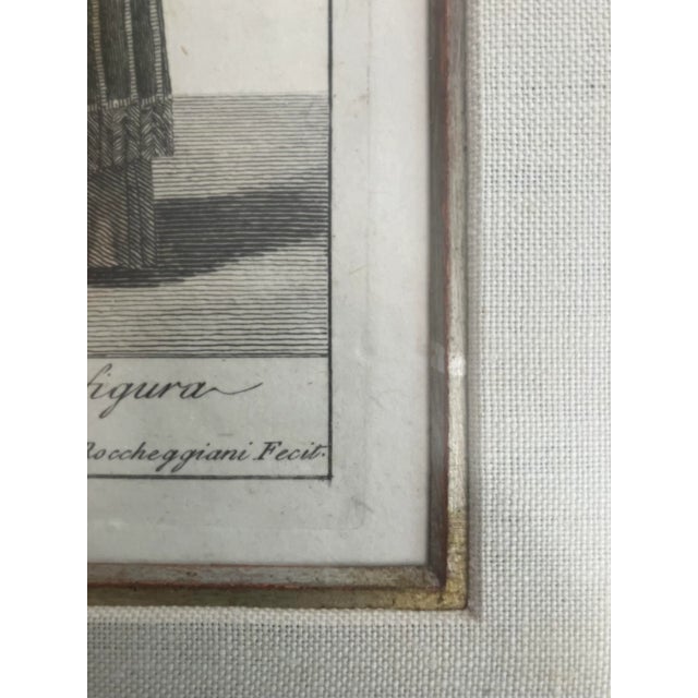 Late 18th Century Hand Colored Etching of Roman Etruscan Chariot & Armor, Copper Frame. For Sale - Image 9 of 11