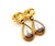 Chanel Chanel Vintage Gold Plated CC Silver Stone Tear Drop Dangle Clip on Earrings, A Pair For Sale - Image 4 of 5