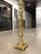 Mid 20th Century Heavy Brass Triple-Helix Floor Lamp Manner of Chapman For Sale - Image 5 of 12
