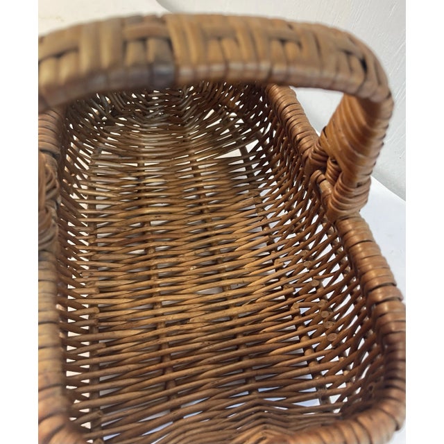 Vintage Rounded Bottom Handled Basket For Sale In Dallas - Image 6 of 6