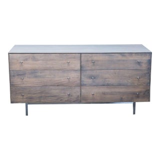 Room & Board Modern 6-Drawer Wood Dresser With Metal Legs For Sale