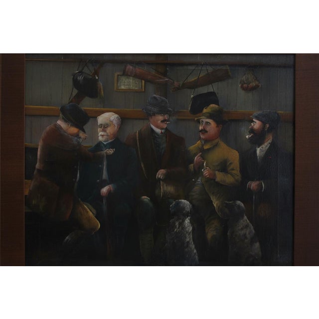 1920s A Robquin French 1920's Signed Framed Oil Painting Hunters For Sale - Image 5 of 8