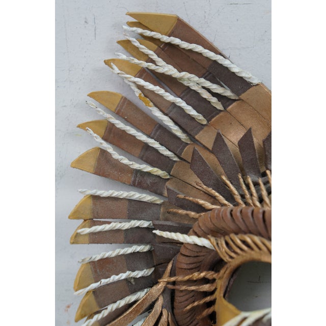 1980s 2 Vintage 1980s Jl Chuites Leather Tassel Mardi Gras Face Masks For Sale - Image 5 of 16