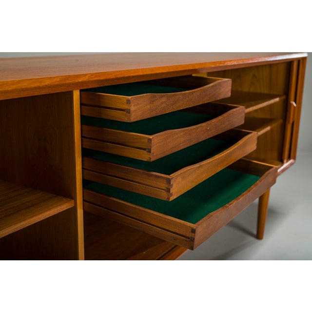 Teak Sideboard attributed to Svend Aage Larsen for Faarup Furniture Factory, Denmark, 1960s For Sale - Image 13 of 17