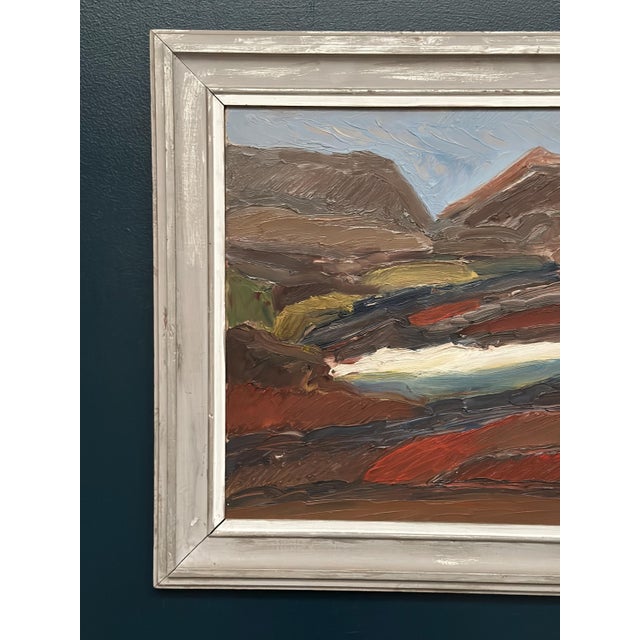 Mid-Century Modern Thage Carlson, Rustic Landscape, 1960s, Oil on Panel For Sale - Image 3 of 18