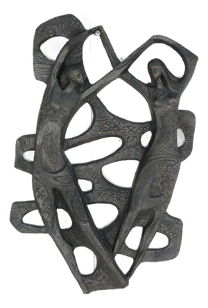 Brutalist Resin Wall Decoration of Dancing Couple from Ars Munda