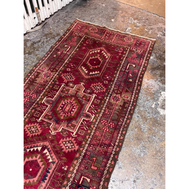 Textile 3ft 4in × 13ft 10in Wool Persian Runner For Sale - Image 7 of 12