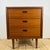Small three-drawer teak chest of drawers, Denmark 1960