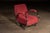 Art Deco Late 20th Century After-Kem Weber Red Modernist Chair by Opus21 For Sale - Image 3 of 10