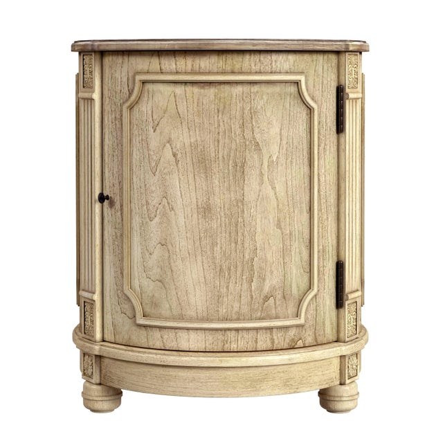 Traditional Thurmond Drum 20"W Drum Side Table, Beige For Sale - Image 3 of 7