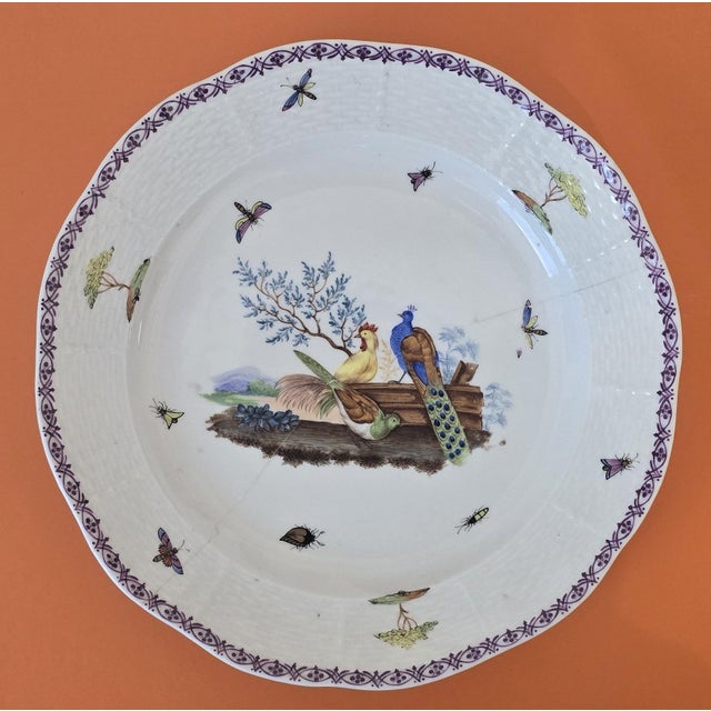 White Early 19th Century English Bird & Insect Transferware Plates - Set of 6 For Sale - Image 8 of 13
