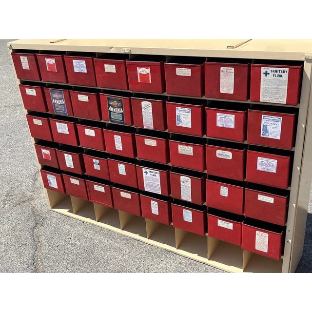 Chemists Drawer Cabinet in Metal For Sale - Image 3 of 13