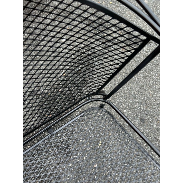 1960s Wrought Iron Patio Set Table and 4 Barrel Chairs For Sale - Image 11 of 11