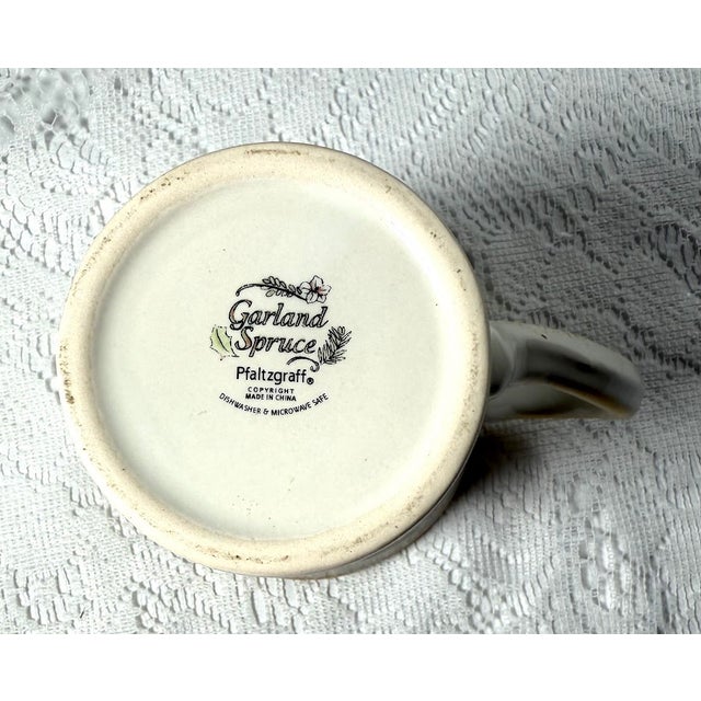 Pfaltzgraff Garland Spruce 3 Piece Place Setting - Embossed Poinsettia, Berry & Pine Cone Garlands For Sale - Image 13 of 13