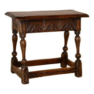 19th Century English Oak Joint Stool